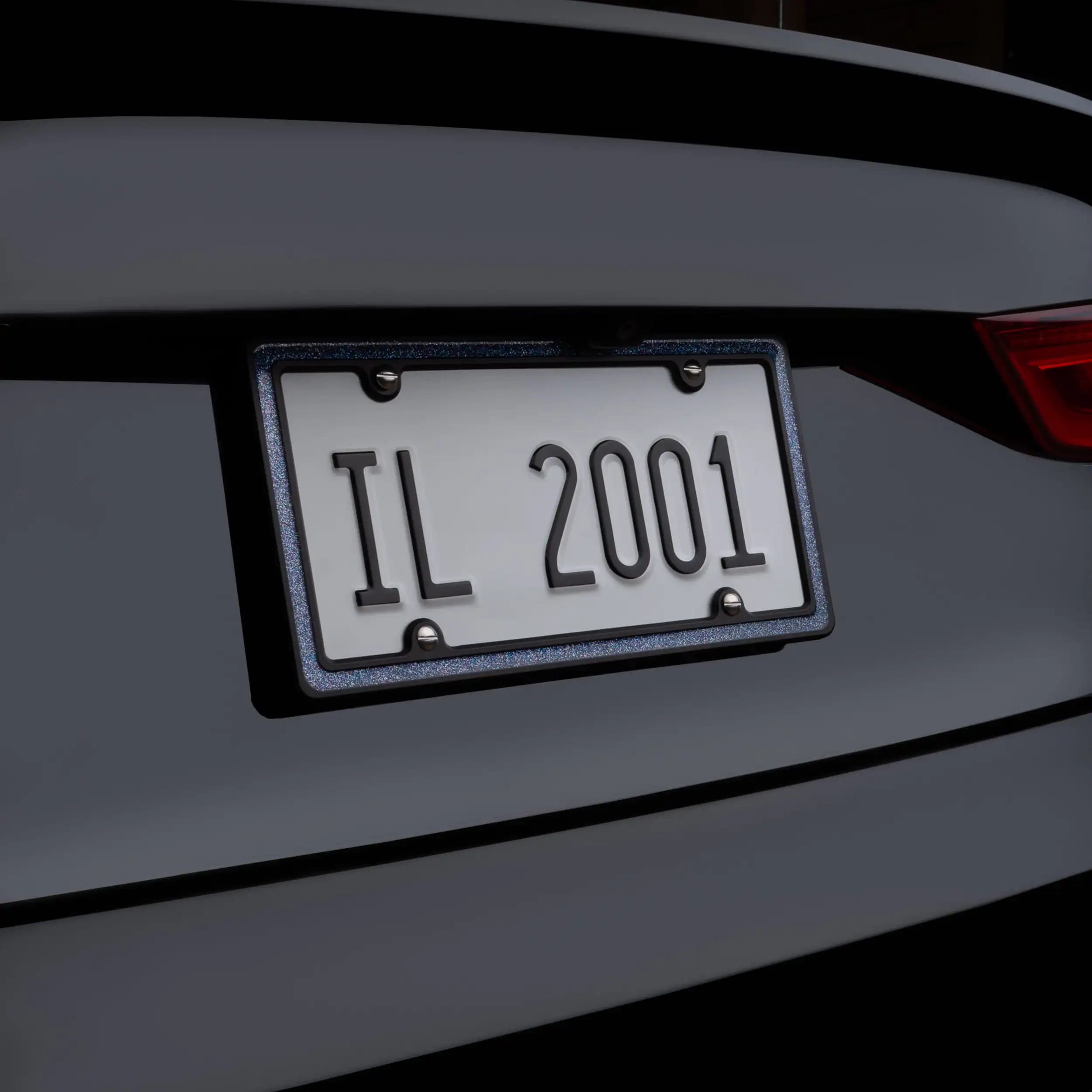 

Purple Galaxy Glitter Metal License Plate Frame - Sparkle Chrome Edging for Cars, Waterproof Glitter Coating, Easy Install.