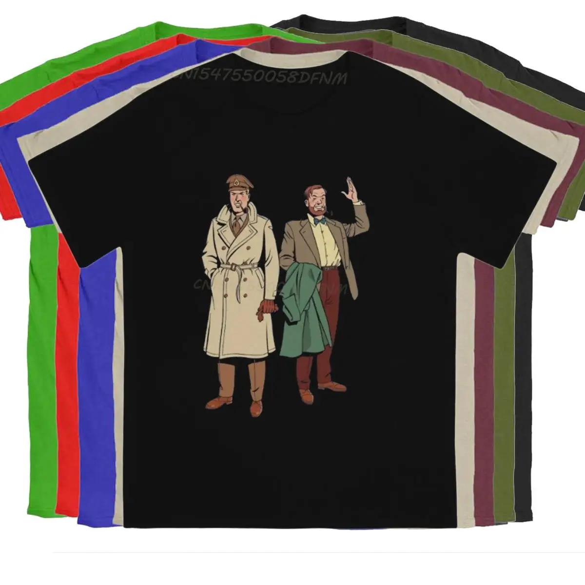 Men The Septimus Wave T-shirts Blake and Mortimer Belgian Comics Men Clothing Vintage Men T Shirts Summer Tops Tees Big Sale