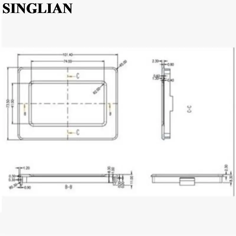 12864 Liquid Crystal Display Shell Instrument ABS Flame Retardant Plastic Outer Frame Instrument Case LCD Screen Casing