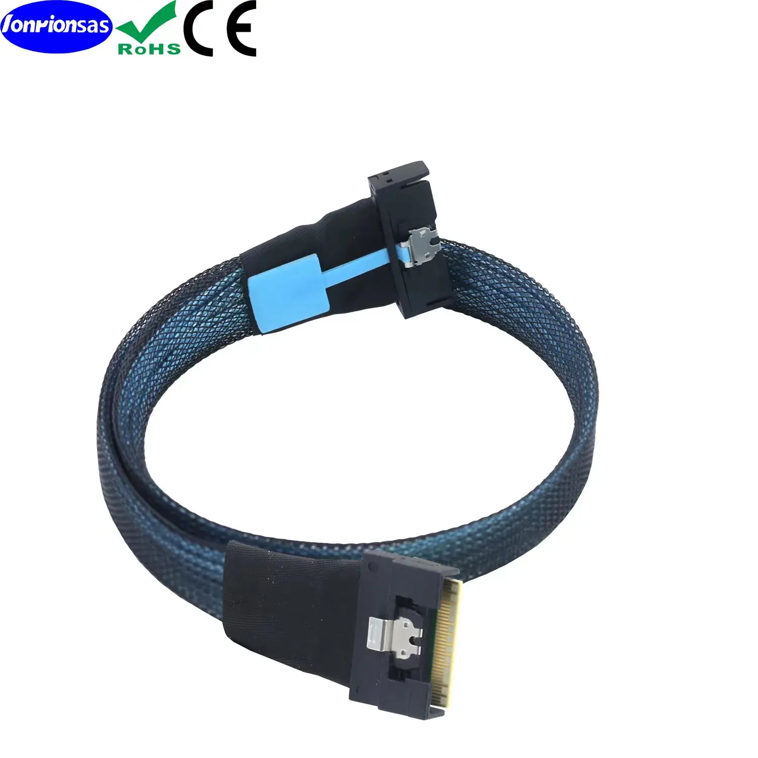 PCI-E 5.0 Mini Cool Edge IO MCIO 74Pin to All inclusive inserimento SFF-8654 8i 74Pin Slimline SAS 4.0 24 Gbps Extension Cable