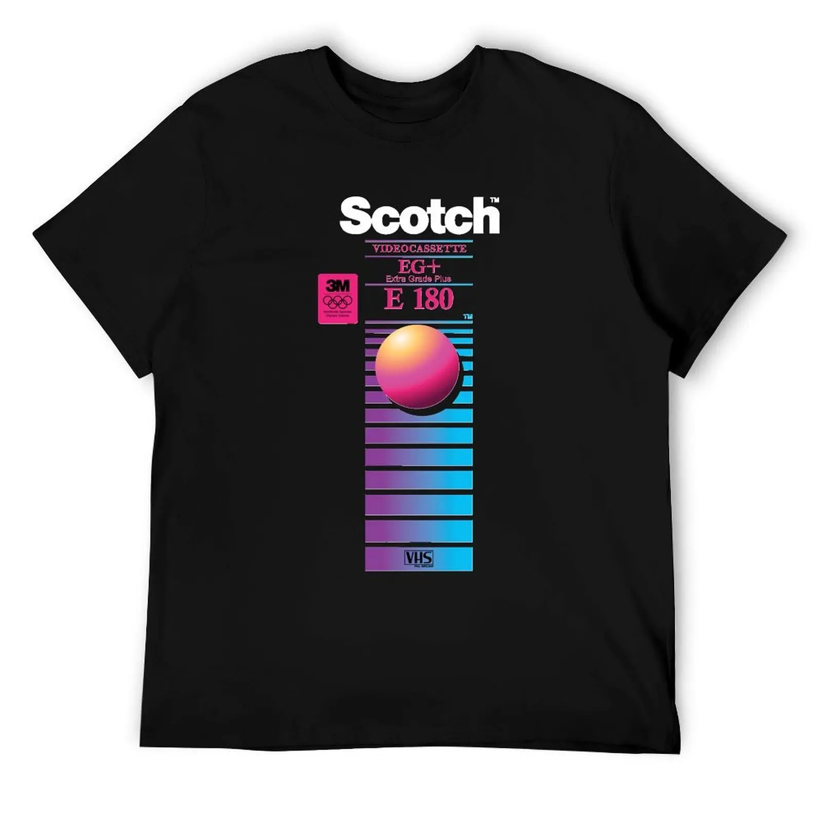 

Vaporwave VHS Scotch E-180 EG+ T-Shirt man graphic t shirt cotton t shirt man T-Shirt