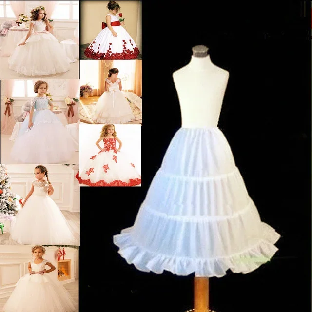 

Children Petticoat Dress Kids Petticoats for Flower Girls Dresses Little Girls Crinoline 2 Hoop Skirt Petticoat Lolita Skirt