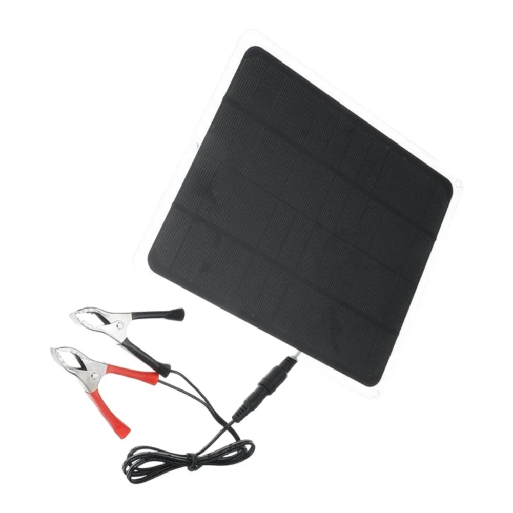 6W 12V Solar Charger Mobile Phone Car Battery Weather Resistant Robust Materials Reliable Performance Outdoor Activities