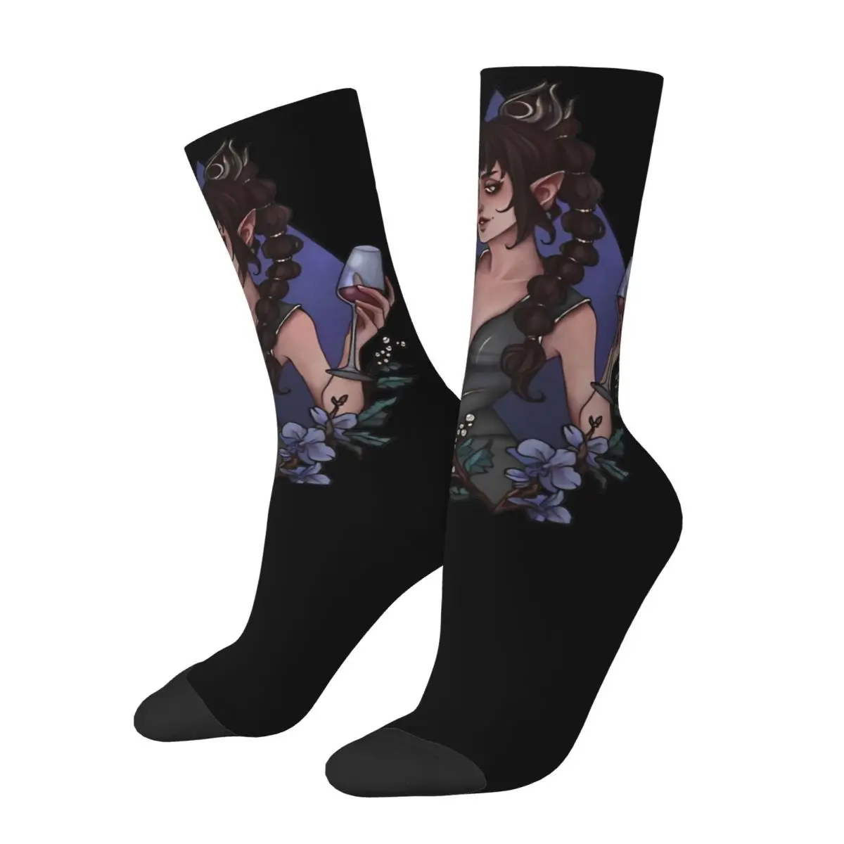 Baldurs Gate 3 Shadowheart Bootleg Socks Retro Stockings Winter Anti-Slip Couple Socks Comfortable Pattern Outdoor Sports Socks