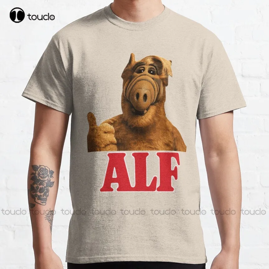 Alf Alien Life Form Melmac Gordon Shumway 80S Tv Sitcoms Classic T-Shirt Mens Shirts Short Sleeve Custom Aldult Teen Unisex