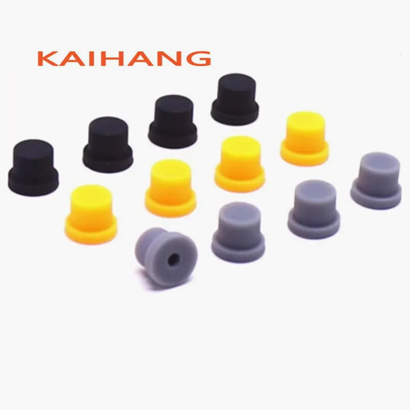 10PCS 8x8mm Silicone Switch Cap Tact Switch Cap 6x6 Series Switches Cap Soft Rubber Knob Circular Hole Inner Hole Aperture 2.5MM