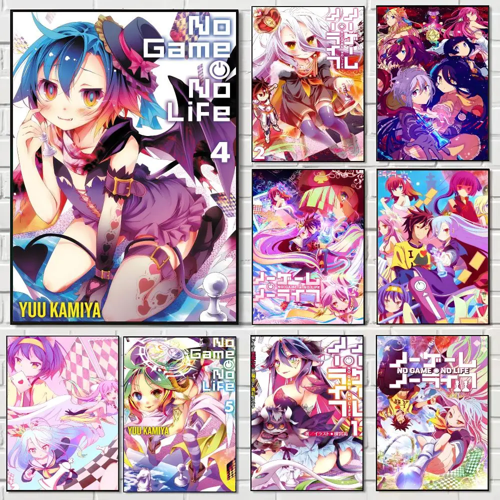 Japan Anime N-No Game No L-Life Poster Print Painting Home Decor for Bedroom Living Room Hallway