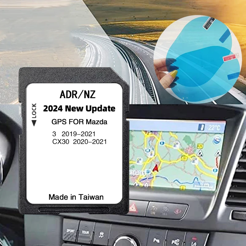 

for Mazda 3 CX-30 Vehicle Update Infotainment Software Navigation 2024 Sat Nav SD GPS Card Australia New Zealand Map 16GB