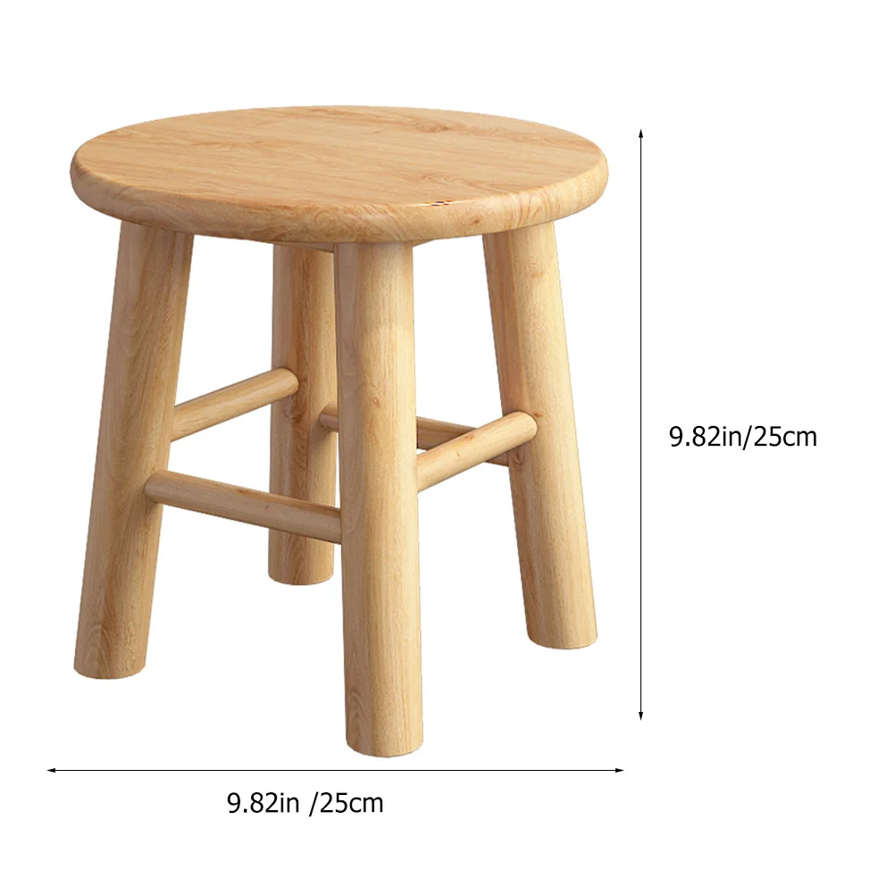 مقعد خشبي خفيف الوزن بتصميم غير قابل للانزلاق للمنزل والحمام والمطبخ ومقاعد صغيرة متعددة الاستخدام