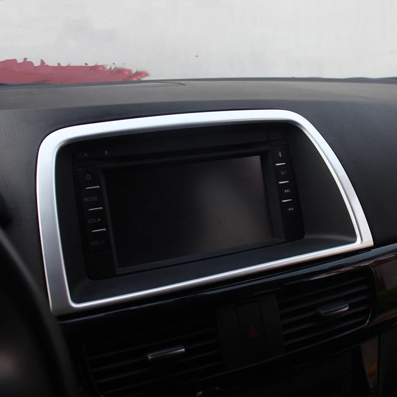 For Mazda Cx-5 Cx5 Ke 2012 2013 2014 2015 2016 Chrome Interior Dashboard Center Control Navi Screen Cover Trim Frame Decoration-