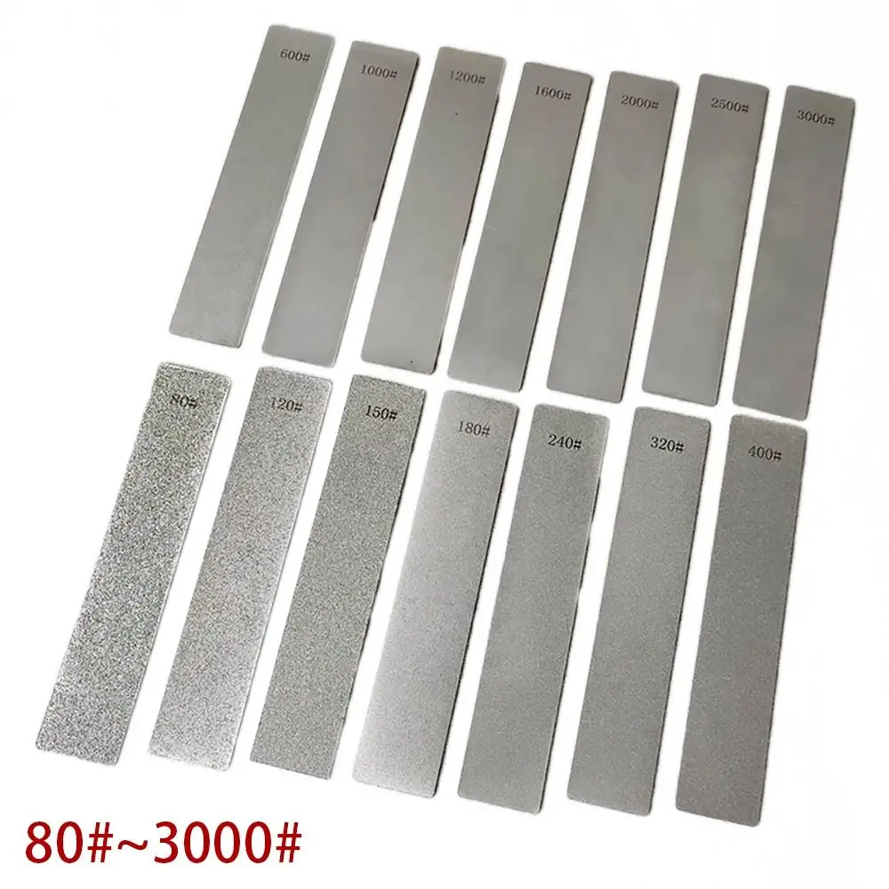 80-3000 Grit Rectangular Electroplated Emery Polishing Disc Diamond Grinding Strip Abrasive Sharpening Plate Sharpener Carving