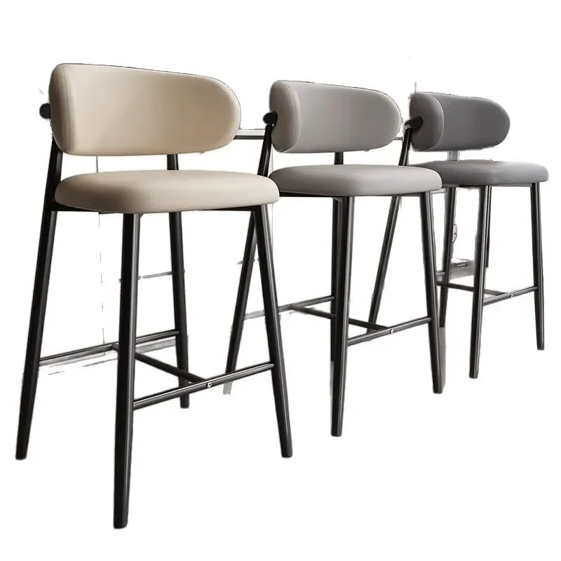 Hochstuhl, leichter Luxus-Barstuhl, schmiedeeiserner Stuhl, Café-Hocker, Insel moderner einfacher Barstuhl