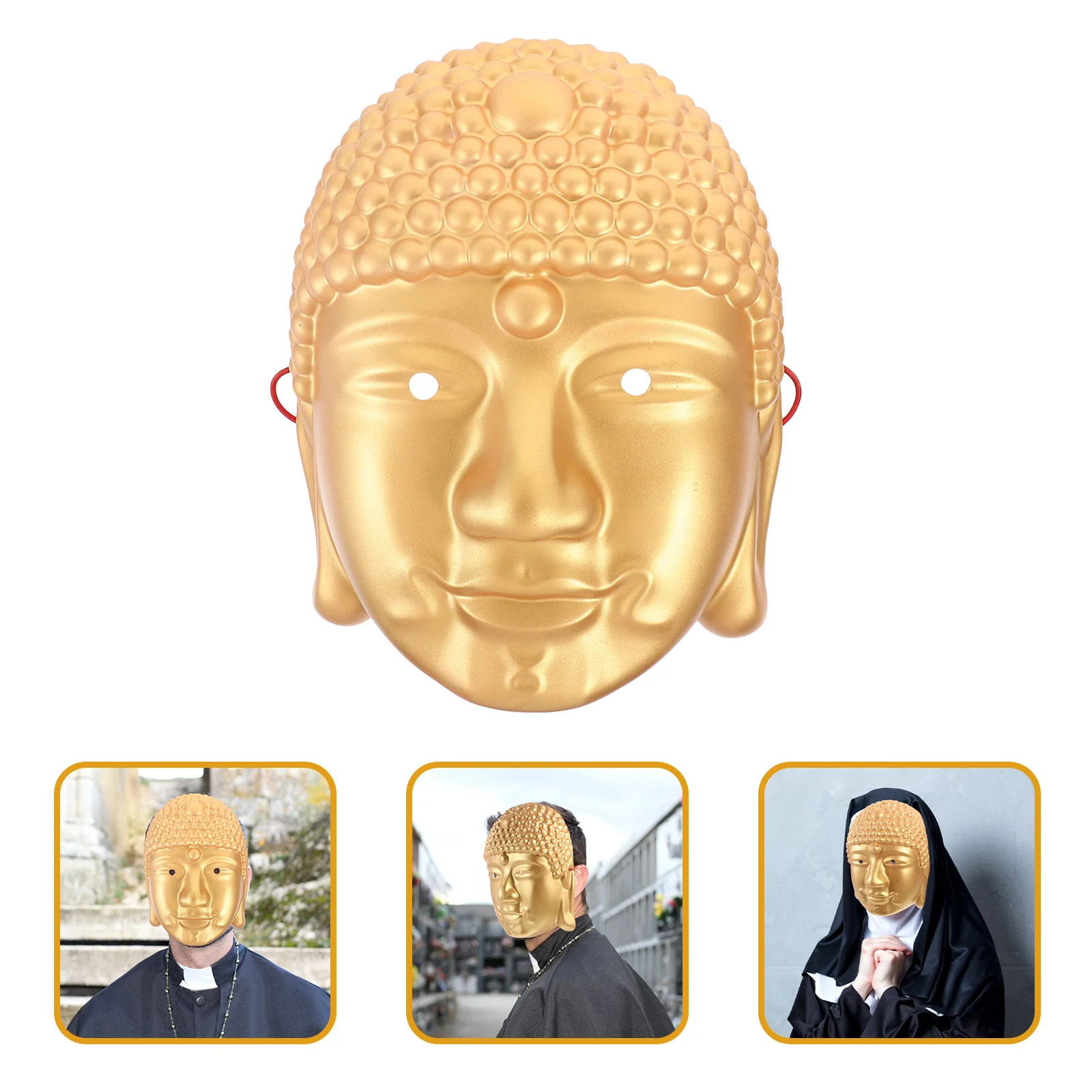  Buddha Head Mask Masquerade Halloween Cosplay Decorative Face Delicate Party Costume Ball Accessories Cartoon