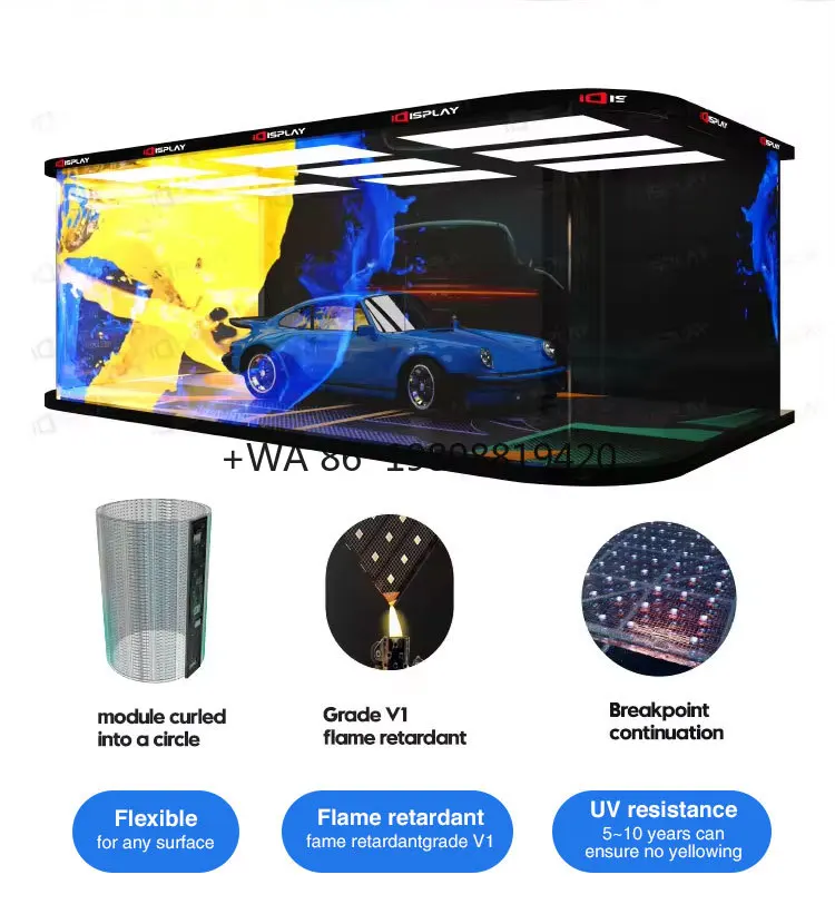 

Ultra High Transparency Ultra Thin 6.25 Indoor Holographic Transparent LED Film Flexible Screen