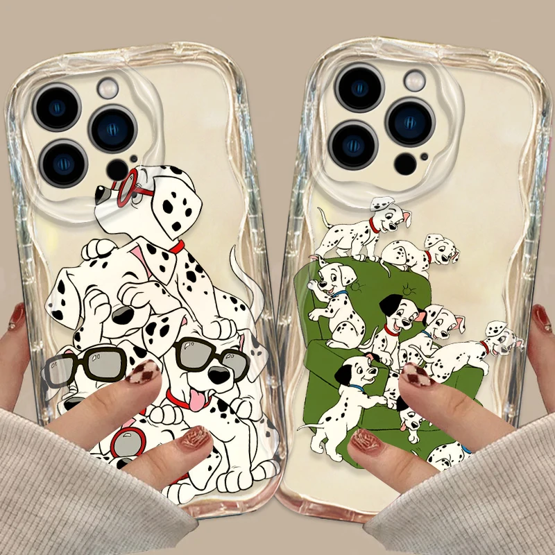 Disney 101 Dalmatians Dog Cover For Apple iPhone 15 14 13 12 11 Pro X XR XS Max Plus 8 7 Plus SE Wave Oil Phone Case