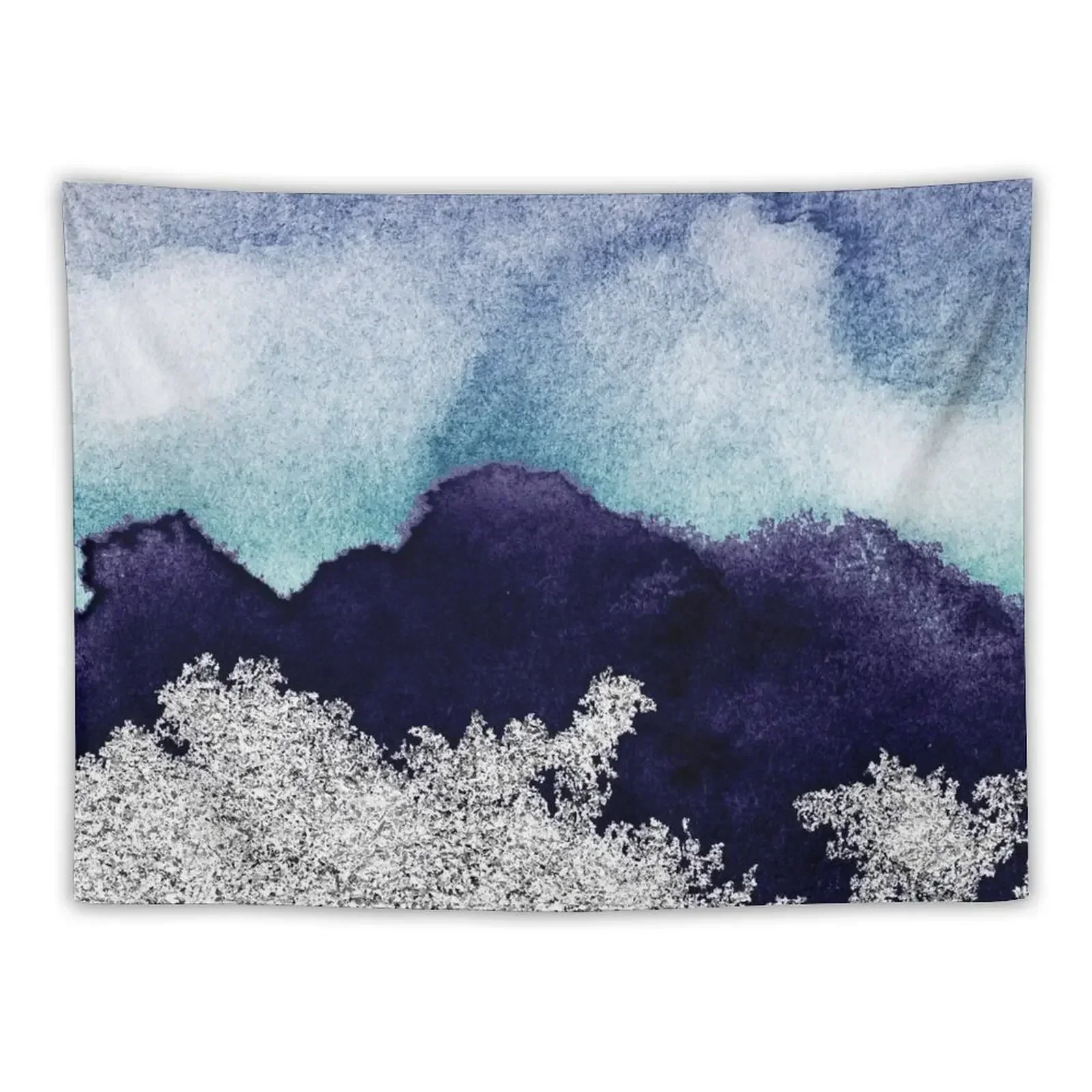 

Extravagant Watercolor Ombre with Silver Tapestry Wall Decor Wall Hanging Wall Tapestry