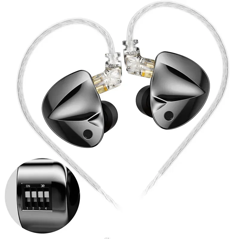 

KZ D-Fi Adjustable Dual Magnetic Dynamic Coil In-Ear Wired Headset Music HiFi Stage Monitor Live Earplug Music Earphones