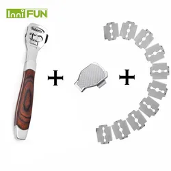 NIEUWE Perzik hout Voet Huid Scheerapparaat Maïs Cuticle Cutter Remover Rasp Pedicure Bestand Voet Eelt 10 Blades Voetverzorging tool