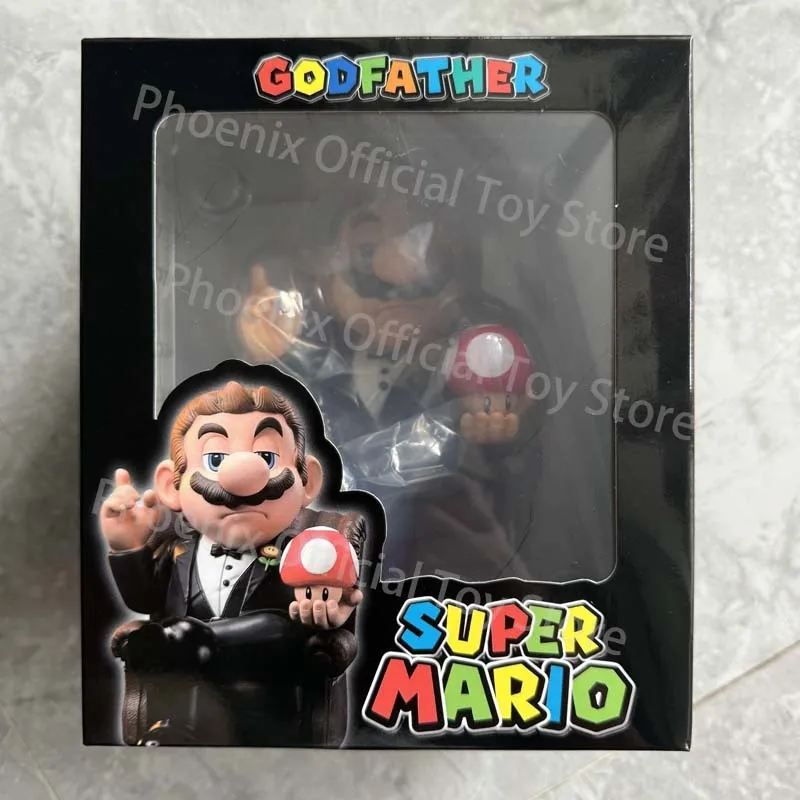 New Super Mario Figure Toy Anime GK Godfather Mario Action Figures Game Collection Fiugrine Model Figuarts Doll Room Decor Gift