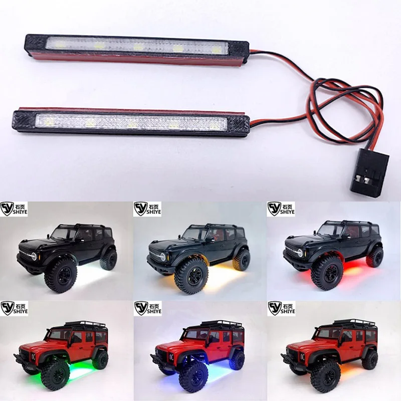 TRX4M Chassis LED Flashlight 6 Colors Decorative Lights for 1/18 RC Crawler Traxxas TRX-4M Bronco Defender SY-T4M RL Upgrade