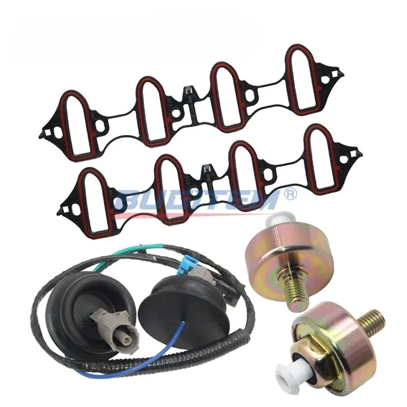 For Chevrolet LS1 LQ9 LS6 4.8L 5.3L 5.7L 6.0L 12589867 12601822 Knock Sensor Wire Harness Kit With Intake Manifold Gasket Kit