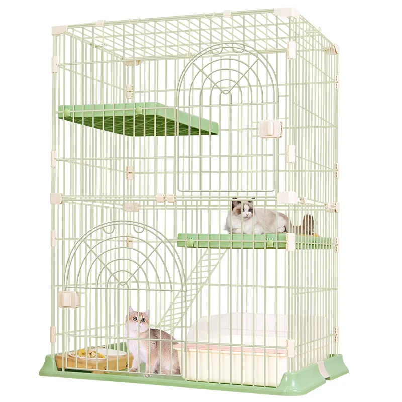 

Double cat cage Household indoor pet cat cage