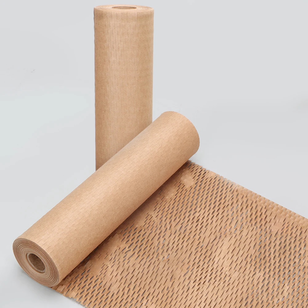 L30m W50cm Honeycomb Packing Paper Packing Wrap, Air Cushions Packing，Shipping Wrap Roll, Biodegradable Packing Materials