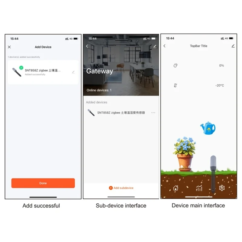 

【Горячая продажа】2 шт. Zigbee умный датчик почвы детектор температуры и влажности мониторинг в реальном времени детектор монитора растений