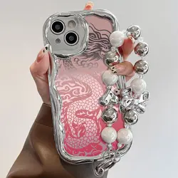 Pink Dragon Totem Phone Case For Samsung Galaxy A55 A35 A25 A15 A54 A24 A33 A34 A73 5G A32 A51 A52 A53 A71 A72 A30 A50soft