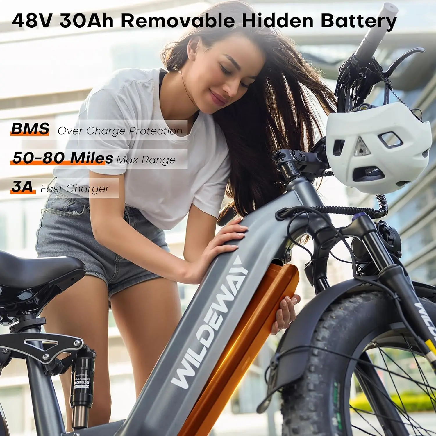 Dual Motor 2600/3000W E-Bike 48V 25/30AH Battery 32MPH 26