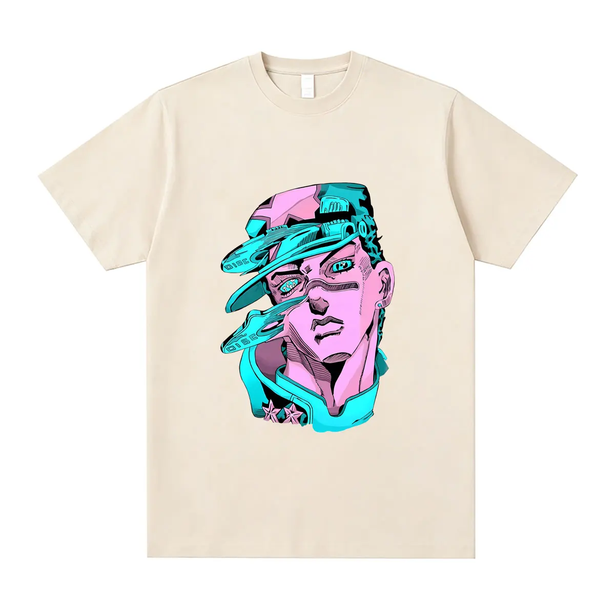 Anime Jojo Bizarre Adventure Jotaro Kujo Head Graphic T-shirt Men Women Manga Retro Oversized Streetwear Male Fashion T Shirts