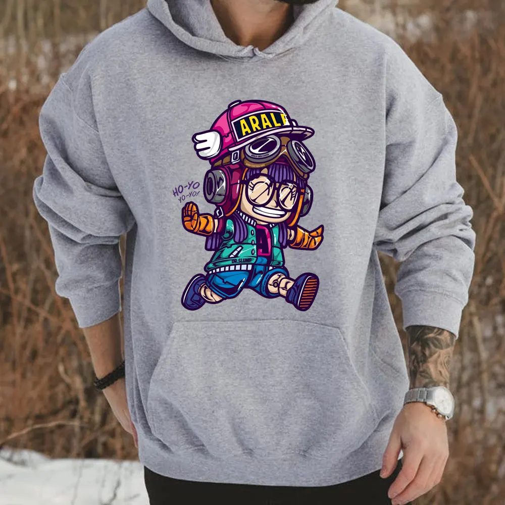 

Забавные топы Arale для мужчин, Dr Slump Toriyama, аниме, манга, 90-е, милый робот, 80-е, винтажные футболки из чистого хлопка, пуловеры, толстовки, с надписью «С Новым годом»