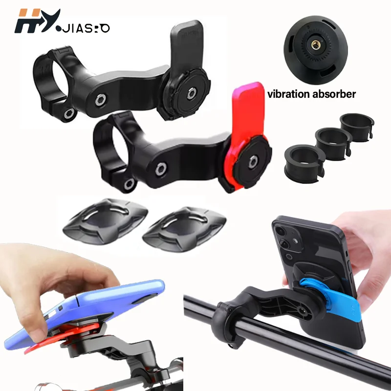 Motorcycle Phone Holder 360° Rotatable Bike Phone Support Anti-Shock Outdoor Riding Navigation Phone Bracket Cycling Accessories