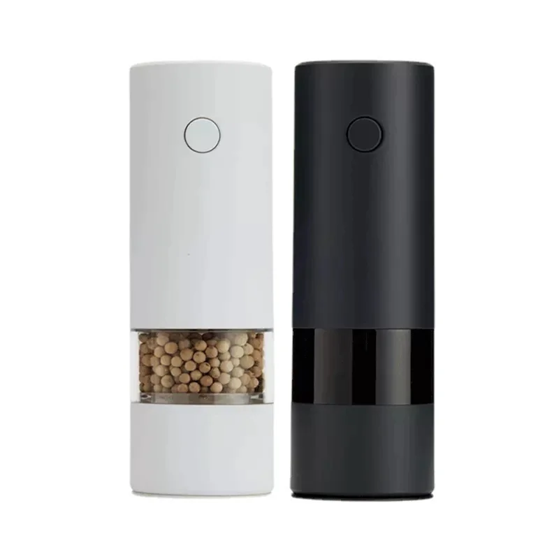 

ABGG-Household Kitchen Grinder USB Automatic Pepper And Salt LED Light 5 Modes Peper Spice Grain Pulverizer For Kitchen Cooking