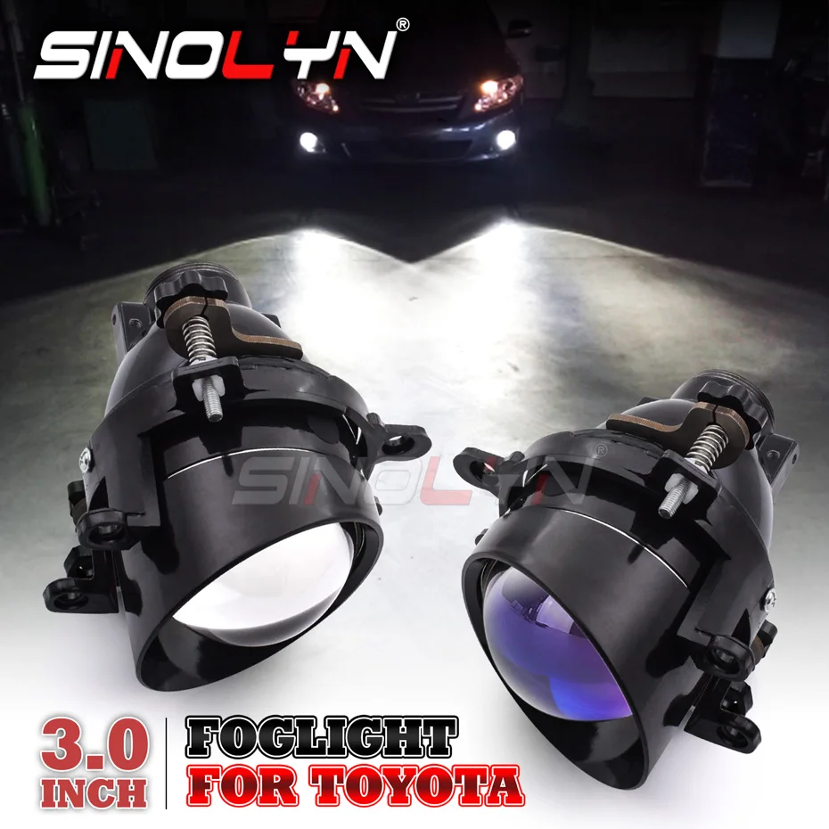 Fog Lights Bi Xenon For Toyota Corolla/Yaris/Land Cruiser Prado/Vios/Venza/Fortuner/Lexus H11 D2H PTF  Projector Lens Car Lights