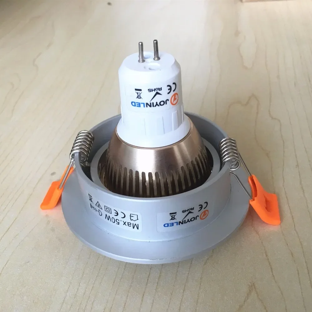 2PCS 5W Spot Light Frame Cut-Out 65mm Adjustable Round Recessed LED Ceiling GU10 MR16 Lamp Holder 360 Degree Rotation - view 3