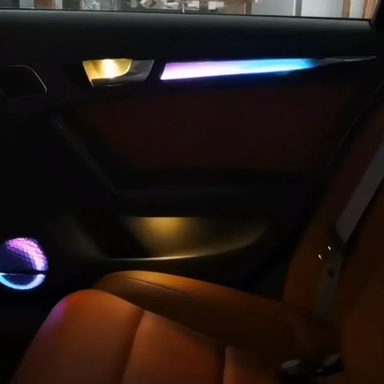 09-16 أودي A4 الظل الديناميكي الضوء المحيط 19 في 1 ضوء السيارة الداخلي المحيط