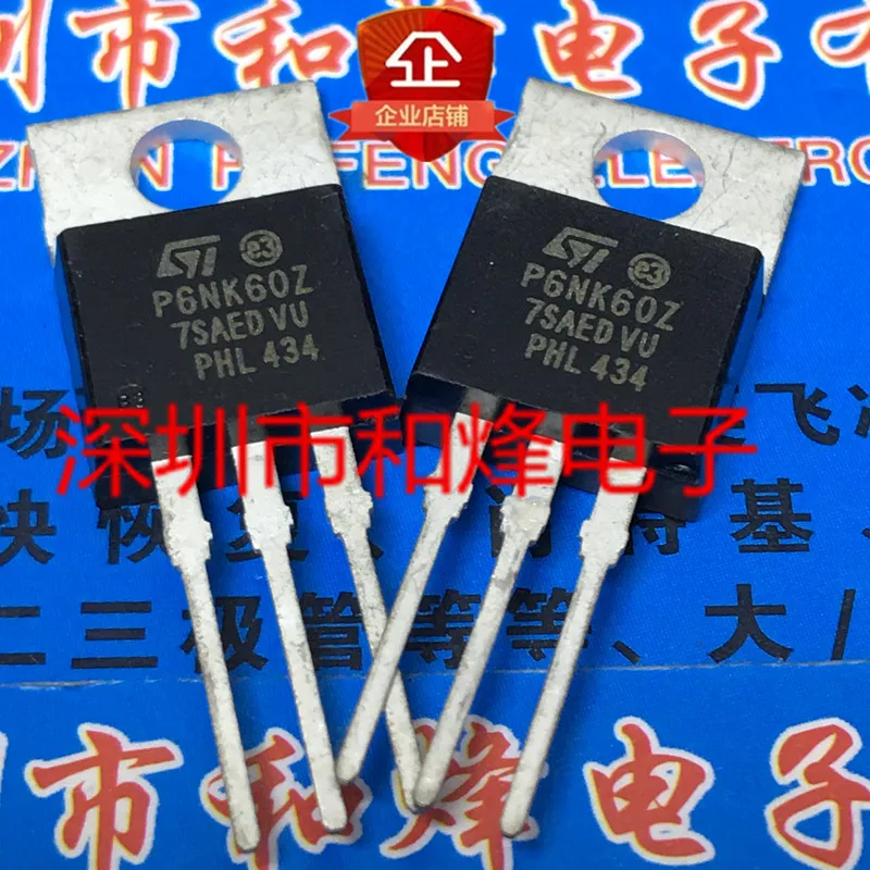 5PCS-10PCS STP6NK60Z P6NK60Z TO-220 600V 6A Original On Stock Quick shipping