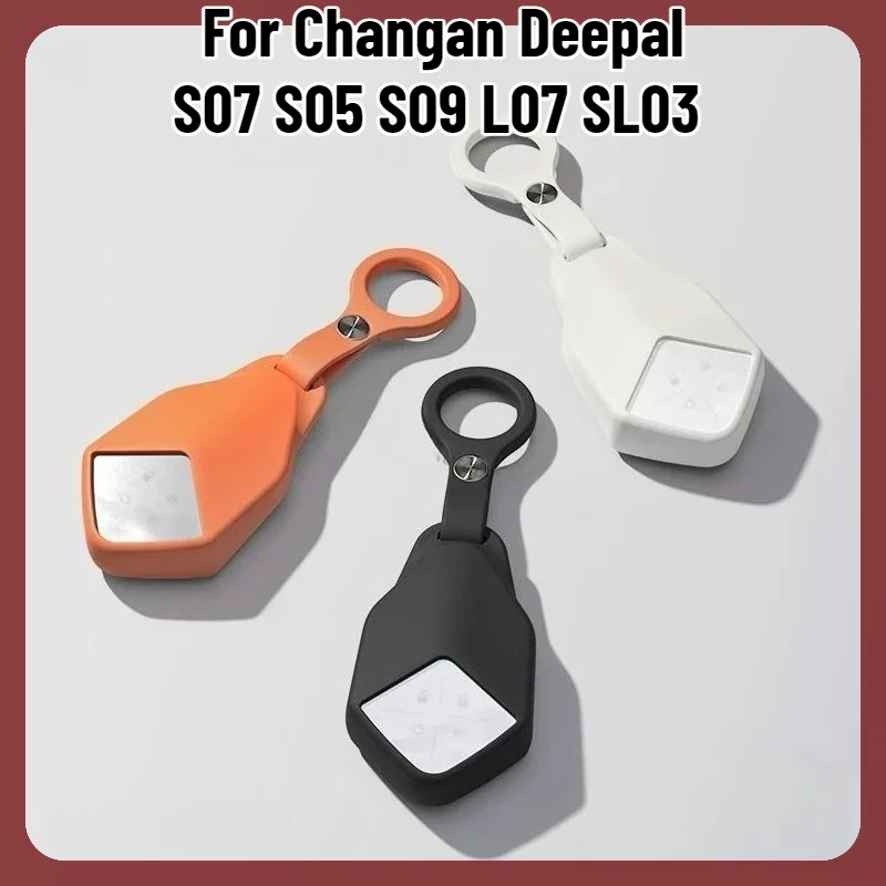 For Changan Deepal S07 S05 S09 L07 SL03 Soft Silicone Key Fob Cover Remote Shell Keychain Protector Interior Accessories