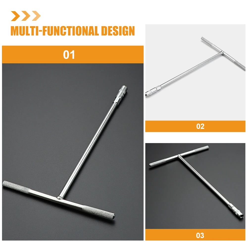 

T-Handle Socket Wrench Metal Sturdy Multi-Functional Repair Wrench Lightweight Portable T Shape Socket Tool for Mechanic DIY