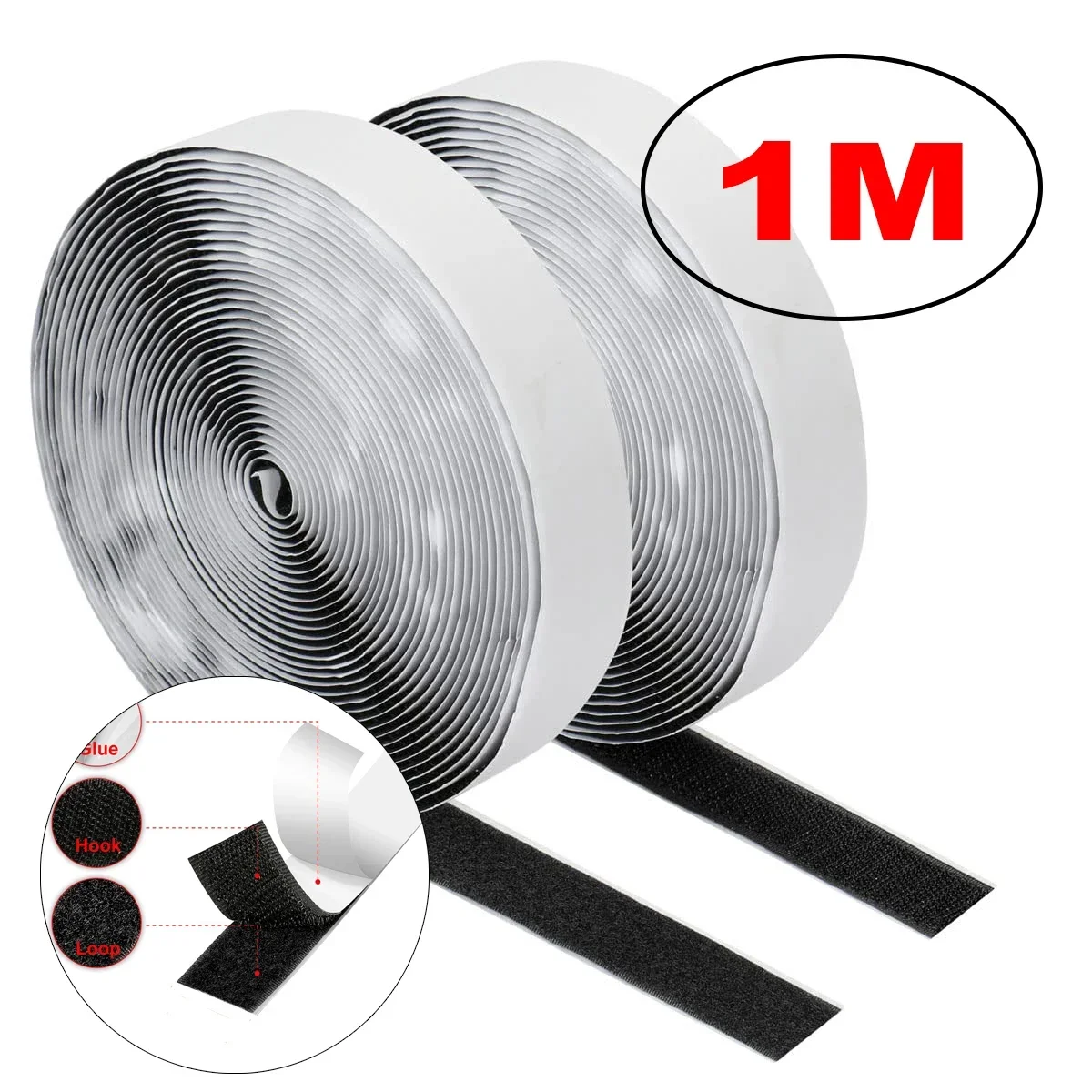 1-25M Klittenbanden Zelfklevende Klittenband Tape Fastener H