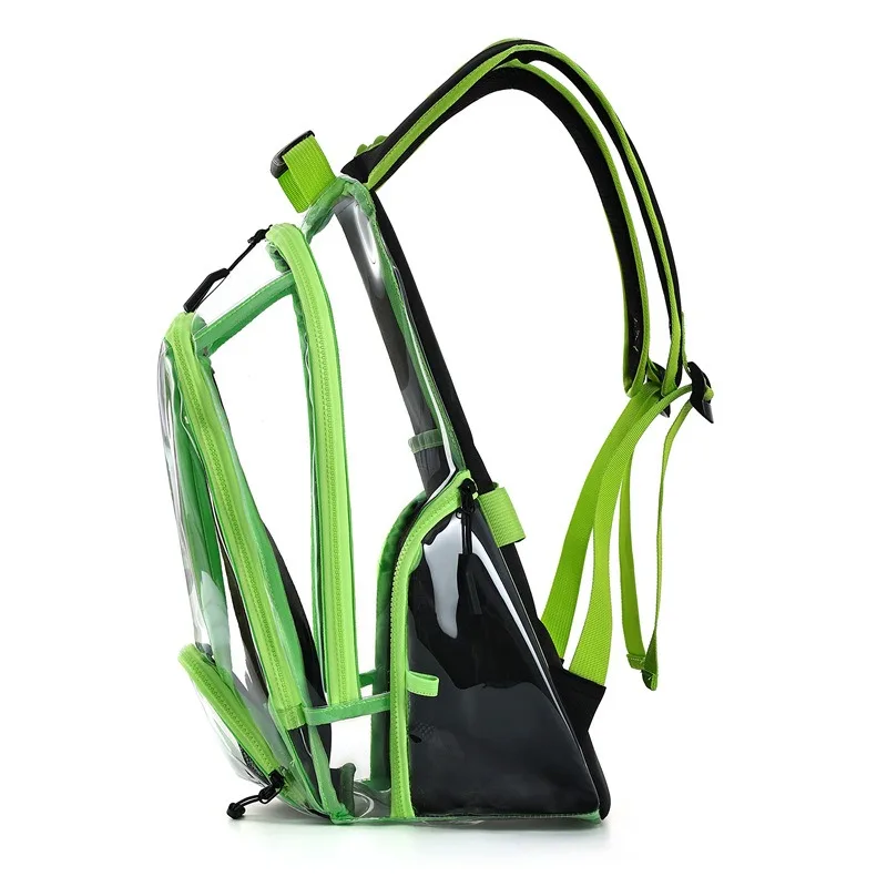 Fashion PVC Transparent Backpack Campus Students Schoolbags Men Women Casual Daypack Large Capacity Waterproof Travel Rucksack