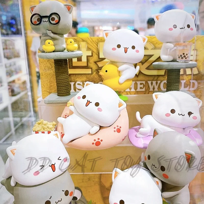 Mitao gato pêssego amor como pêssego série caixa cega q versão anime figura surpresa caixa mistério decoração colecionável presente de natal