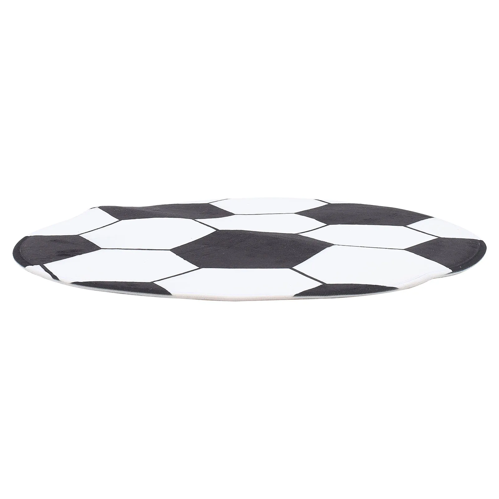 

Creative Round Soccer Rug Football Carpet Bedroom Kids Room Floor Mat White Easy Theme Home Decor for Boys