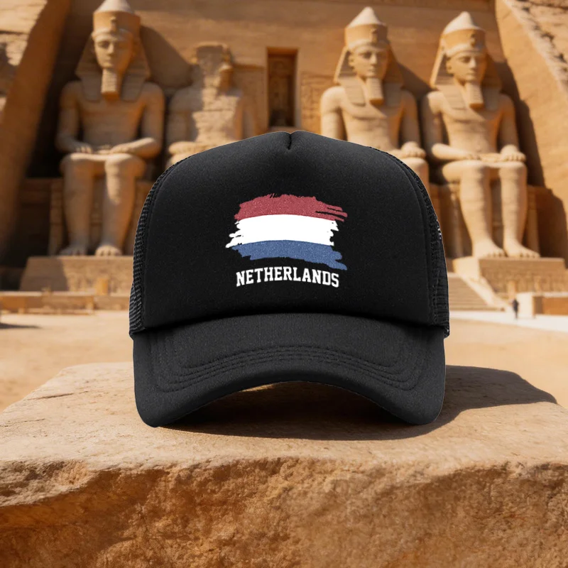 Unisex Red White Blue Color Block Striped Mesh Baseball Cap Visor Running Walking Camping Hat - Multiple Colors Available - Idea