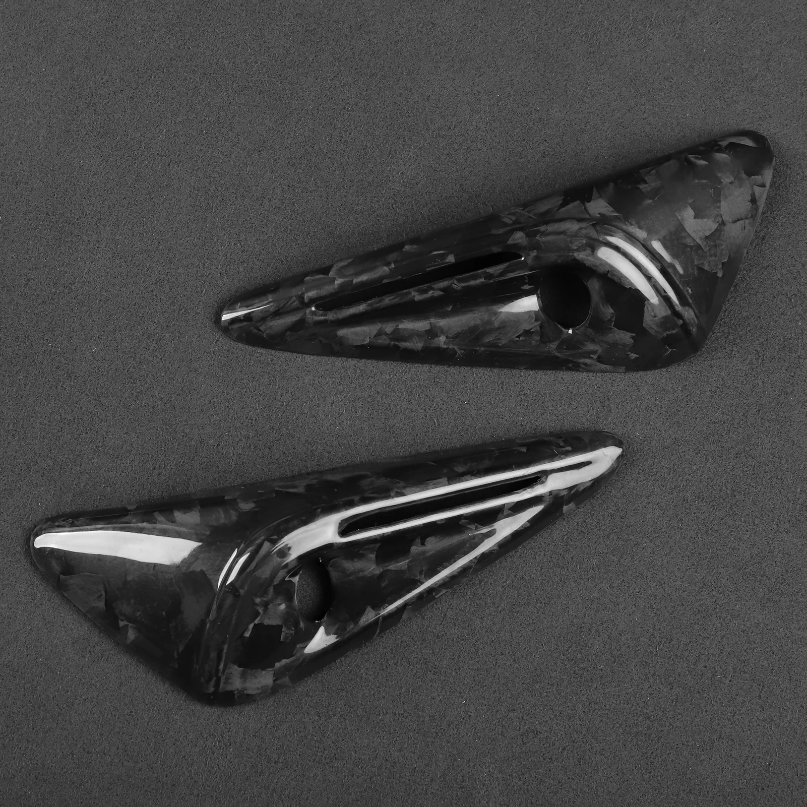 For Tesla Model Y Juniper 2025+ For Model 3+ Highland 2024+ Real Carbon Fiber Side Camera Cover Leaf Board Sticker Accessories view 5