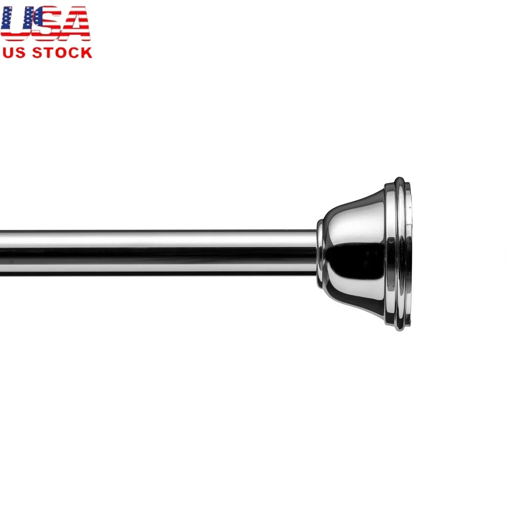 

Натяжной стержень для занавески для душа из нержавеющей стали с замком, регулируемый, без установки сверла, нажимная пластина, сверхмощный, от 48 до 86 дюймов