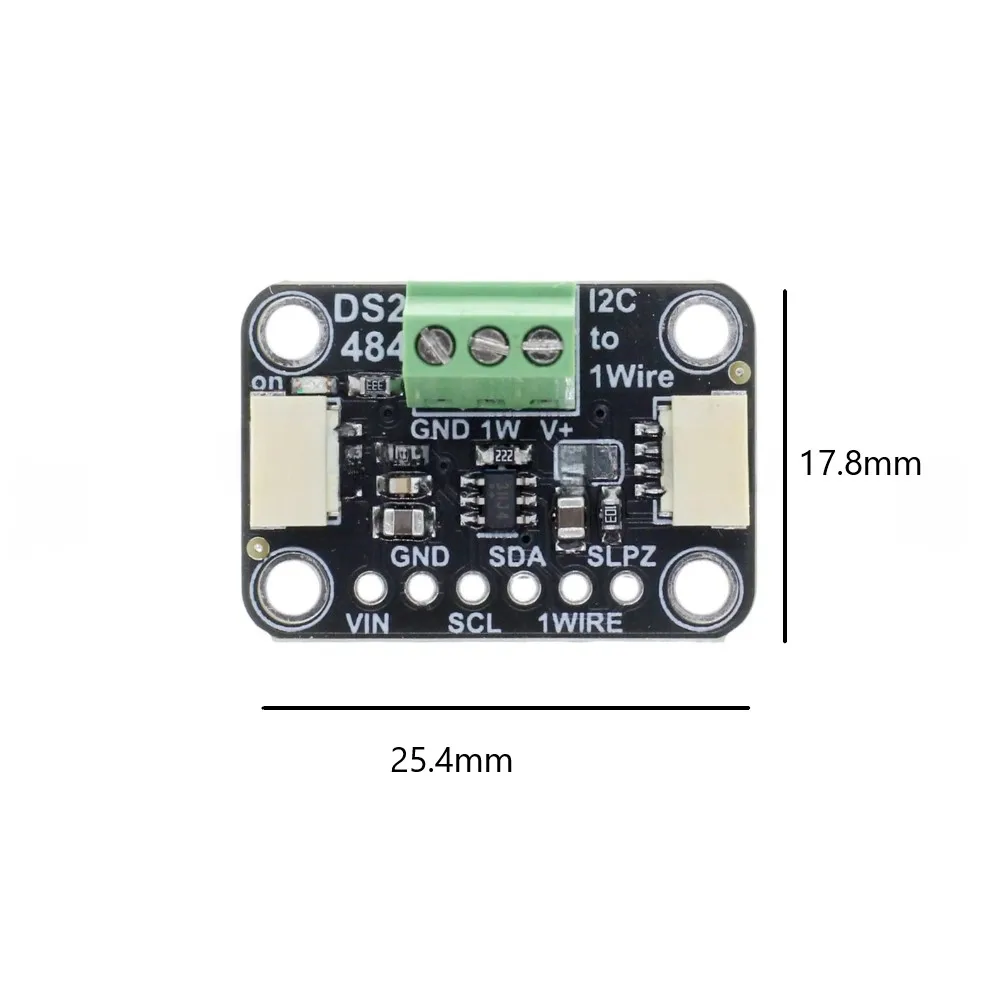 DS2484 I2C to Single Channel 1 Wire Bus Adapter with Configurable for address FOR STEMMA QT and FOR JST SH Connectors