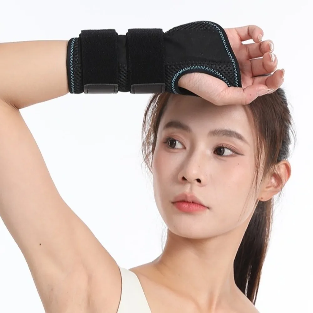 Wristband Metal Splint Wrist Brace Compression Strap Pressure Winding Hand Brace 3 Stays Breathable Wrist Support Night Support