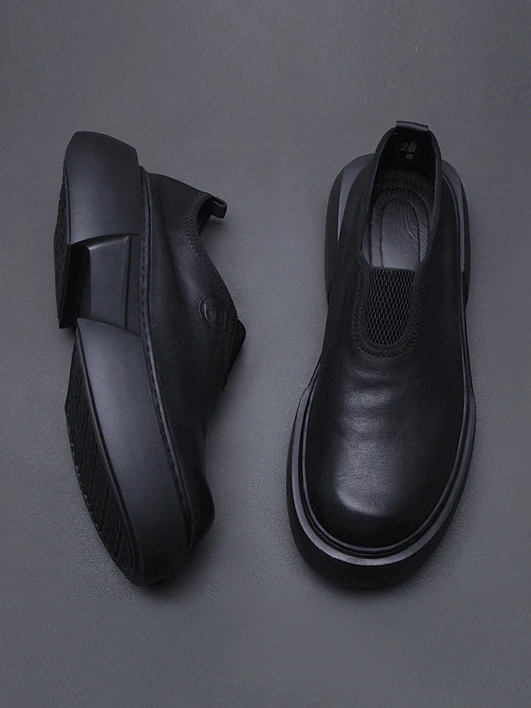 

Casual Leather oes Men's Spring 2025 Faion Thi Bot Slip-On Lazy oes Genuine Leather Men's oes Comfortable Busine...